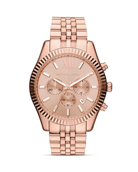 michael kors rose gold watch|rose gold mk watch men.